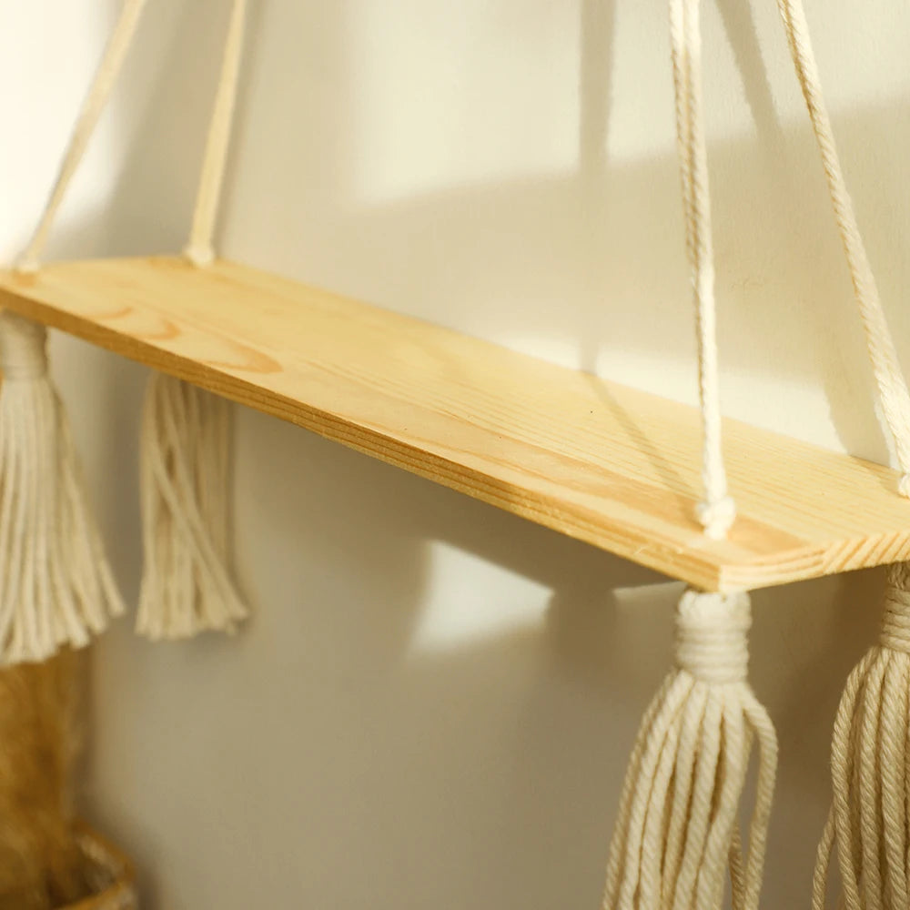 Macrame Wall Hanging Shelf