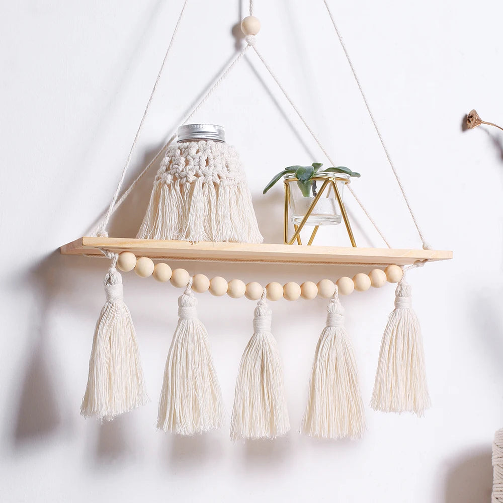 Macrame Wall Hanging Shelf