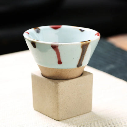 Japanese Triangular Cone Shape Pottery Tea/Coffee Cup