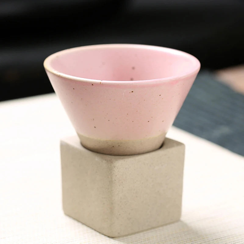 Japanese Triangular Cone Shape Pottery Tea/Coffee Cup