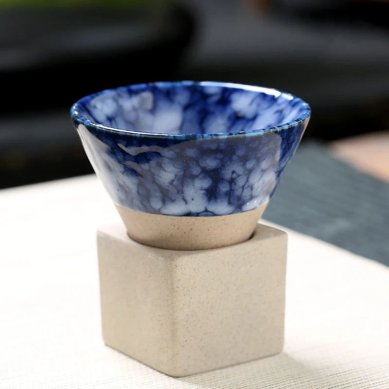 Japanese Triangular Cone Shape Pottery Tea/Coffee Cup