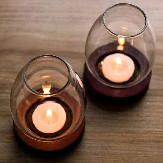 Transparent Glass Candle Holder