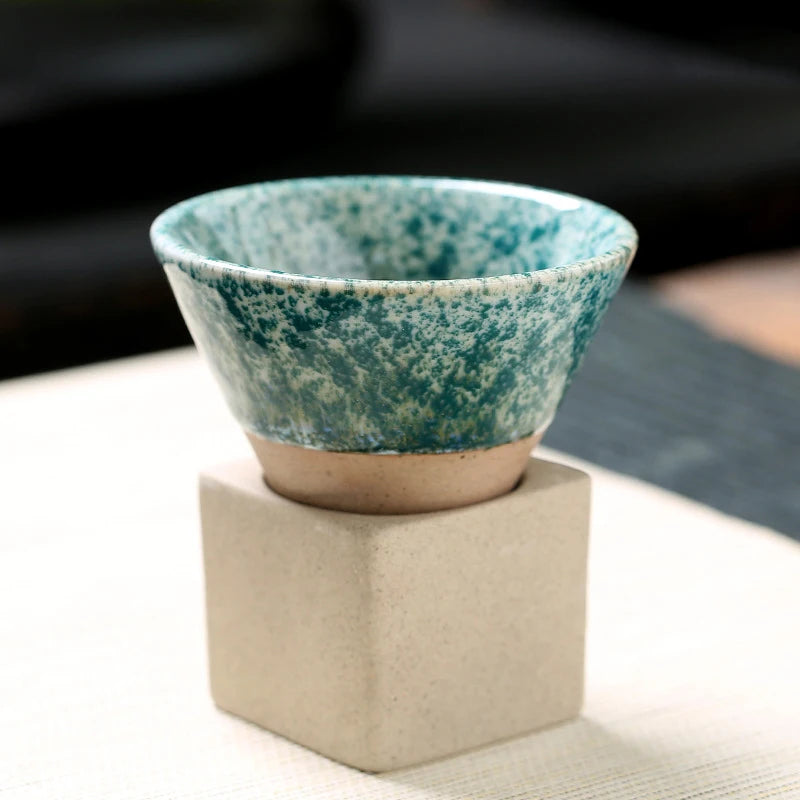 Japanese Triangular Cone Shape Pottery Tea/Coffee Cup