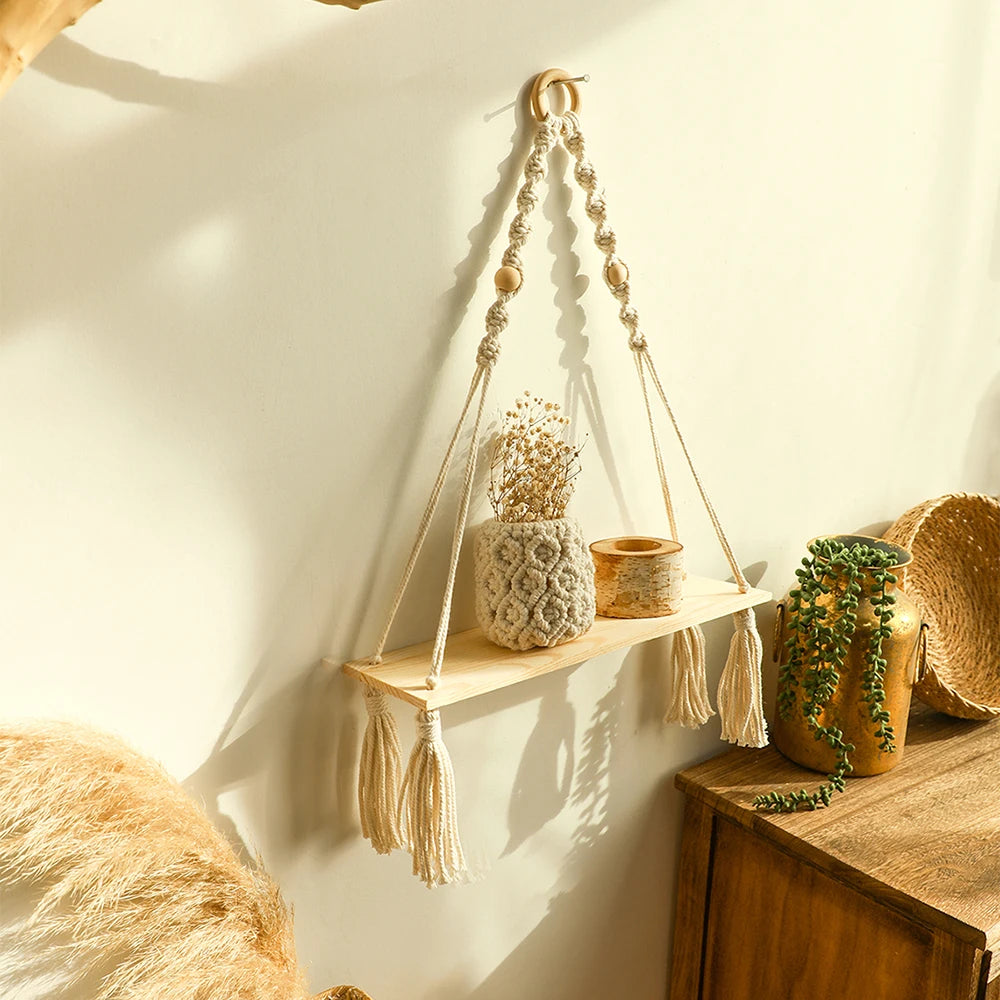 Macrame Wall Hanging Shelf