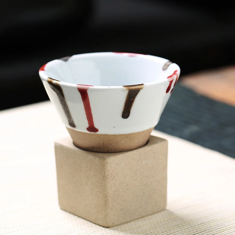 Japanese Triangular Cone Shape Pottery Tea/Coffee Cup